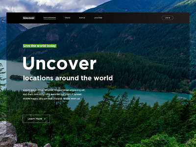 Uncover - Adventure App adventure banner ui uidesign web banner webdesign website websites