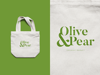 Olive & Pear Market logo logotype market minimal organic serif simple simple logo type