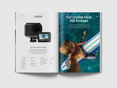 Kaiser Baas Catalogue Design action action camera catalogue clean design indesign layout minimal product simple type