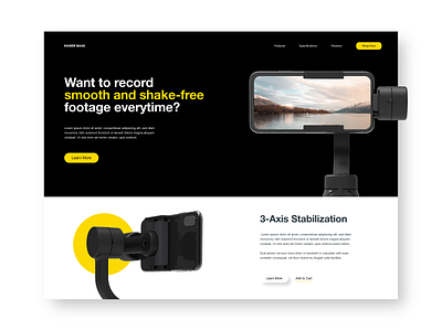 Gimbal Web Banner banner banner ad banner design button gimbal learn more minimal product shop now simple type web website