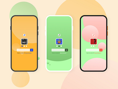 popping login screens appdesign graphic design ui uidesign uiux uiuxdesign user experience user interface