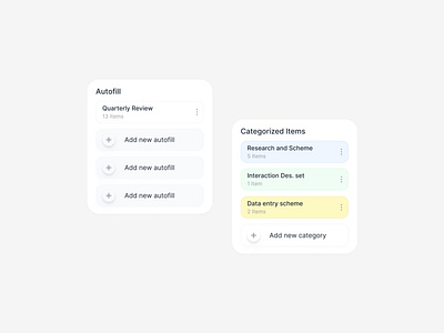 Dashboard quick action components