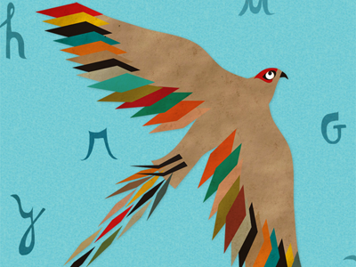 a hungarian peregrine falcon bird illustration