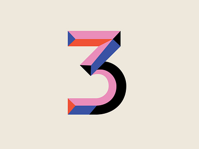 number 3d architectural colourful daily daily 100 challenge dailylogochallenge design drawing inspiration logo malika favre number number design numbers simple simple design simple logo simplicity typeface typogaphy