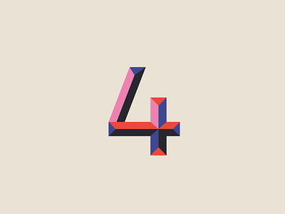 number 3d architectural dailylogochallenge design illustration lithuanian number numeral numerique shapes simple simple design simplistic typographic typography