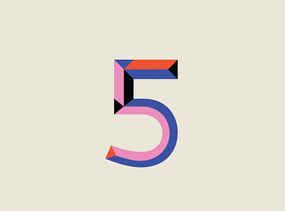 Number 5 365 36daysoftype daily 100 challenge dailylogochallenge design art graphicdesign illustration shapes simple simple design simple logo simplicity typogaphy typography art typography design