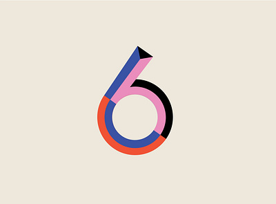 Number 6 36 days of type 36daysoftype aesthetic illustrative logos number numbering simplicity simplistic six typogaphy typography art