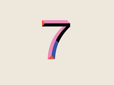 number 7 36 days of type 36daysoftype colours design graphic design illustration art illustrations illustrator logo design logodesign logotype number number 1 shapes simple simplicity