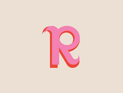 Letter R 36daysoftype candy candy cane creative graphic design letter letterr logo number pink aestetic retro shapes simple simplicity