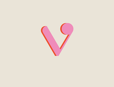 Letter V 36 days of type 36daysoftype barbie design happy illustration logo number shapes simple simplicity typogaphy typography art vector