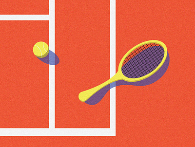 Tennis design grain graphic design illustration shapes simple sport tennis texture vector