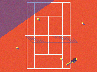 Let's play bright grain grain texture grainy graphic design illustration minimalist shapes simple simplicity sport sports design tennis tennis player vector