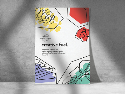 Creative fuel coffee coffee brand colour graphic design illustration playful poster art poster design simple vector