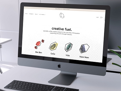 Creative fuel coffee coffee bean coffee brand graphic design illustration shapes simple simplicity ux web design