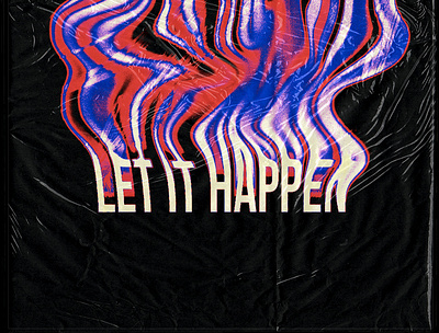 let it happen cover cover artwork cover design design glitch grain graphic design illustration logo shapes simple tame impala typography