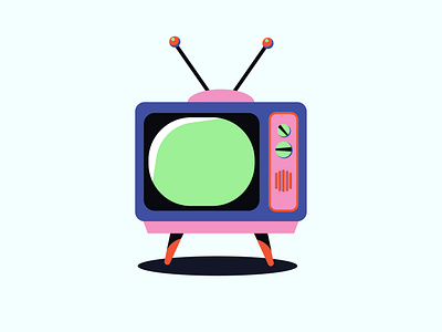 vintage television illustration