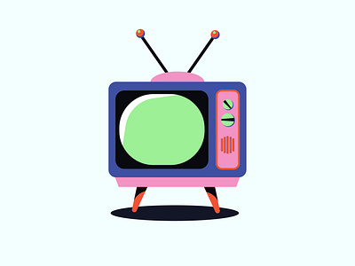 vintage tv vector