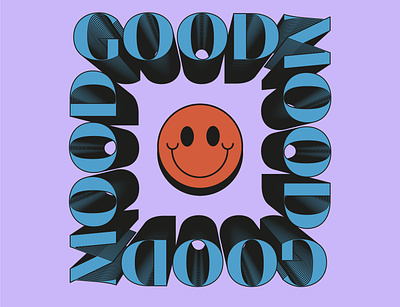 Good Mood 36daysoftype graphic design happiness happy illustration modernism shapes simple simplicity smile smiley face typogaphy typographic typography art