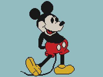 Vintage Mickey Mouse design illustration ilustration pixel pixel art pixel perfect pixelart pixels