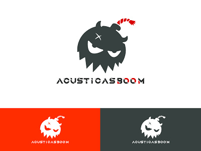 AcusticasBoom branding design flat logo vector