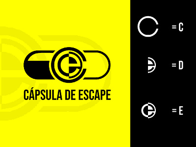 Cápsula de Escape branding design flat logo minimal vector