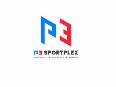 P3 Sportplex branding design flat icon illustration ilustration isometric design logo minimal vector