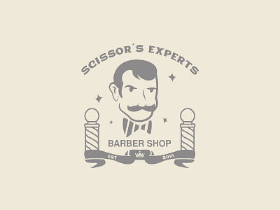 Scisor´s Experts - Barber Shop barbershop branding design flat illustration ilustration logo minimal vector vintage logo