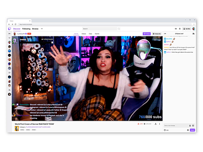 Twitch Hype Train livestreaming motion product design ui ux