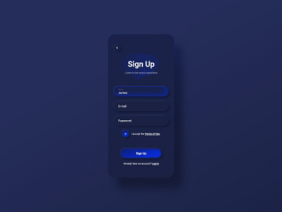 Adobe XD Playoff - Sign Up Screen app design createwithadobexd design mobile ui neumorphism product design signup page ui user experience user interface ux