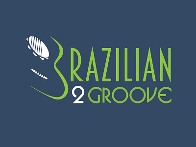 Brazilian 2 Groove Logo brand branding brazilian guitar logo logotype music tambourine