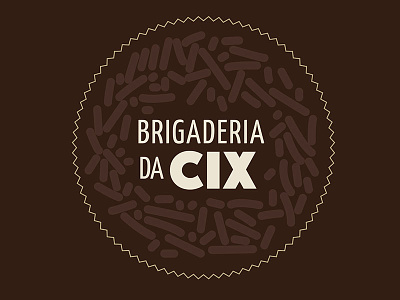 Brigaderia da Cix brigadeiro brigaderia candy chocolat chocolate flat design icon logo logotype
