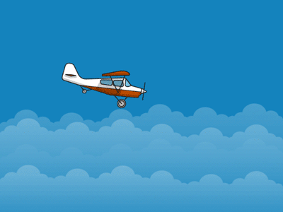 Little Plane Animation 2d airplane animation clouds plane sky