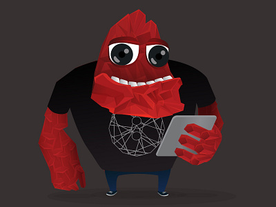Rubens character gem mascot monster rock ruby ruby on rails tablet