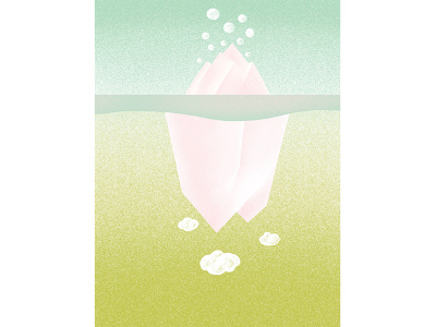 Iceberg bubble cloud comic drawing dream ice illustraion illustration ipad minimal minimalism sea water