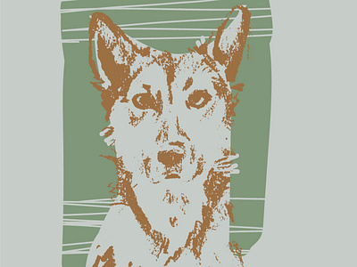 Dog Portrait Illustration animal animal portrait background design designer digital art digital painting digital portrait dog dog drawing illustration vector
