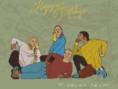 Digital Holiday Card animation card design email marketing gif holiday illustration illustrator photoshop