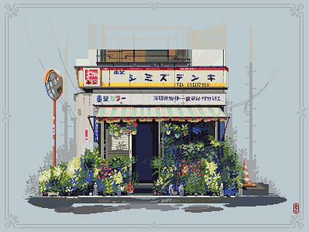 Flower shop in Japan [pixel art] by Pako on Dribbble