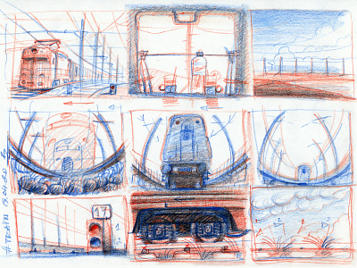 Train rough of storyboard animation concept art filming hand drawing hand drawn movie pencil drawing pencil sketch railway sketch sketching storyboard storyboarding storytelling train