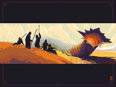 Dune. ShaiHulud [pixel art]