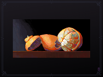 Just an orange 🍊 [pixel art]