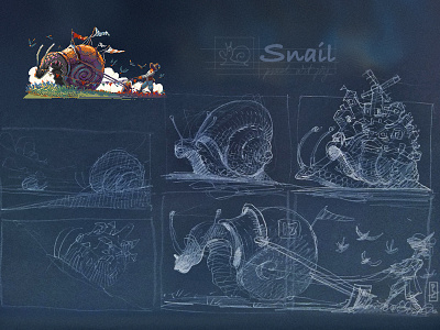 preps for Snail PA illo