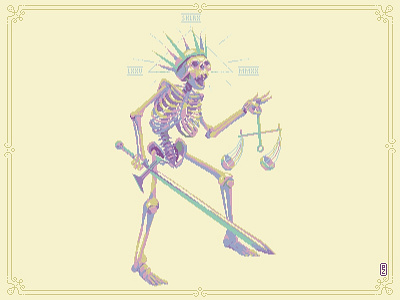 skeleton king [pixel art] 16bit 8bit aseprite character character design characterdesign king pixel art pixelart retroart skeleton sprite