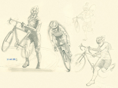 cyclocross study athelete bicycle bike character cycling cyclocross drawing graphic hand drawn hatching illustration pencil pencil drawing pencil sketch sketch sketching sport sportsmen