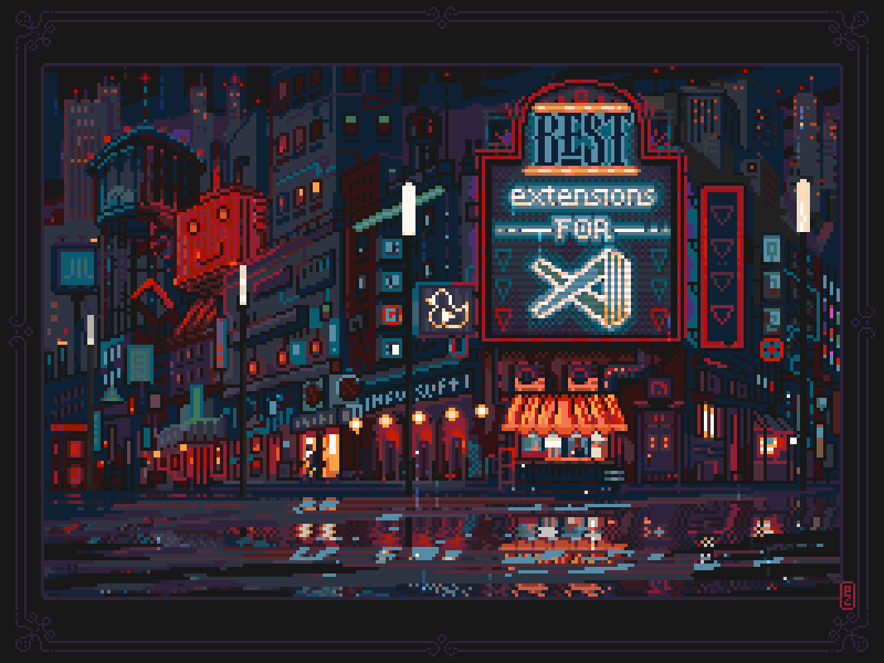 City that never sleeps [pixelart] 16bit 8bit aseprite cyberpunk dotpict gameart illustration neon night city noir pixel animation pixel art pixel artist pixelart pixelartist pixels rain retrowave sprite synthwave