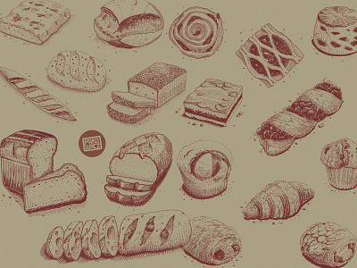 Bread and Pastry illustrations