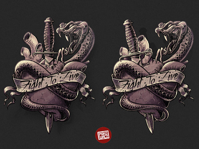 Serpent Heart and Dagger art huion illustration tattoo tattoo art tattoo design wacom