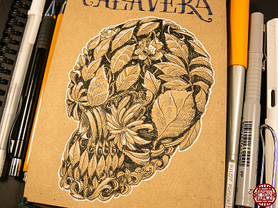 Day 20 botanical drawing drawlloween graphic halloween illustration ink inktober inktober2go sketch sketching skull