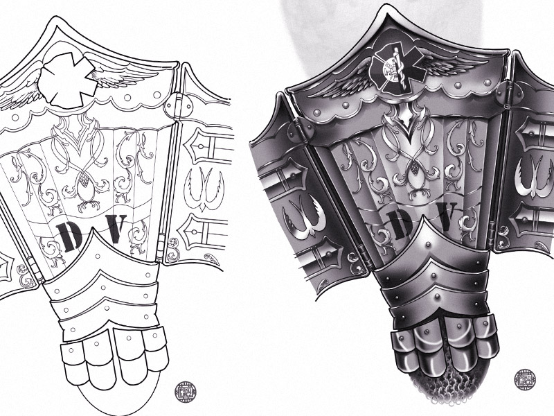 My full metal alchemist inspired armor tattoo : r/FullmetalAlchemist