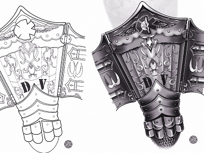 Gauntlet tattoo design armor design drawing gauntlet illustration tattoo