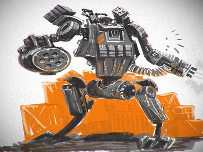 March Of Robots. Day 6 character design concept art mecha robot sketch sketching